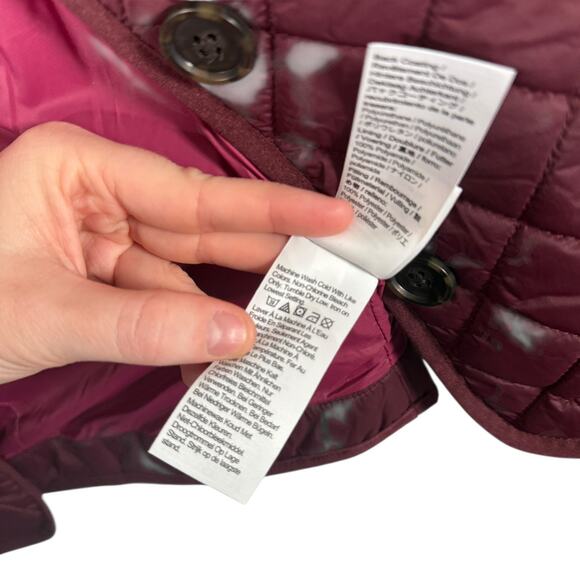 J Crew Quilted Lightweight Primaloft Signature Puffer Lady Jacket Maroon Women 4 - Picture 7 of 9